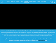 Tablet Screenshot of legacygymnastics.com